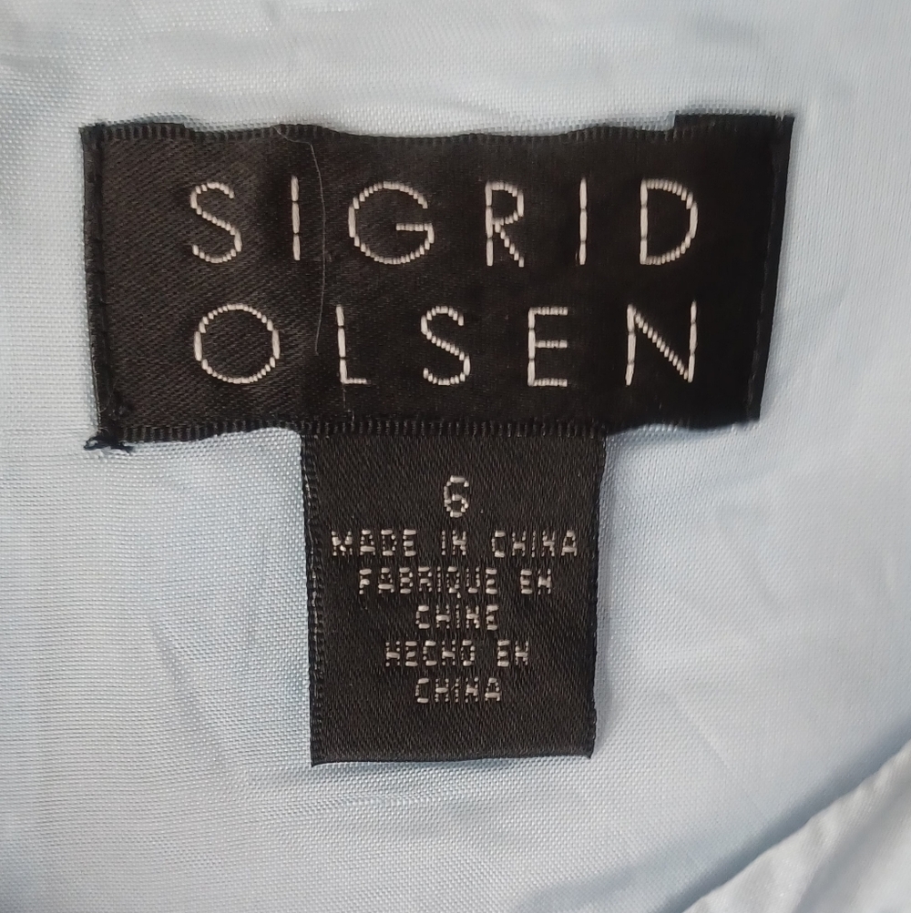 Light Blue Embroidered Dress - Picture 7 of 9
